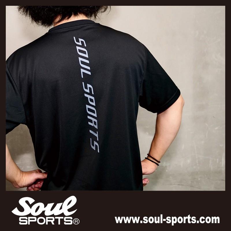 ドライ Tシャツ 反射ロゴ 半袖 トレーニング  SOUL SPORTS ソウル ブラック njpw |  | 10