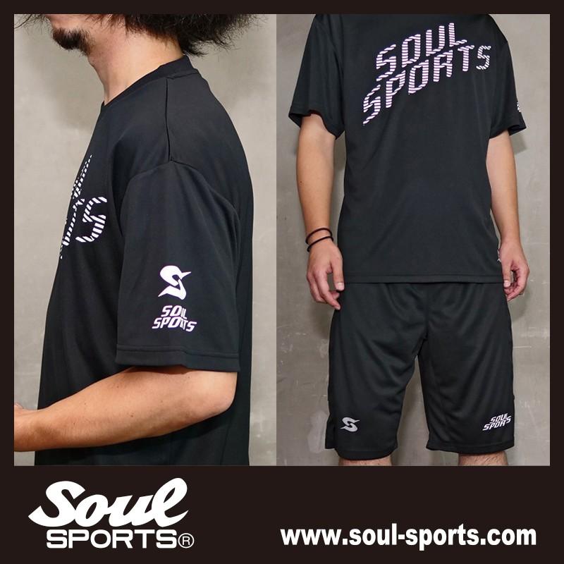 ドライ Tシャツ 反射ロゴ 半袖 トレーニング  SOUL SPORTS ソウル ブラック njpw |  | 11