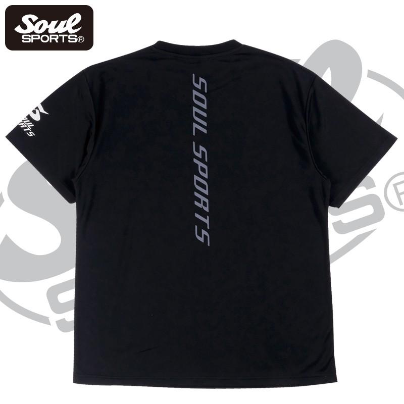 ドライ Tシャツ 反射ロゴ 半袖 トレーニング  SOUL SPORTS ソウル ブラック njpw |  | 03