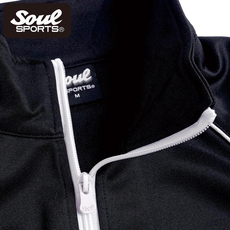 上下セット SOUL SPORTS 半袖 ジャージ セットアップ 袖テープ ロゴ