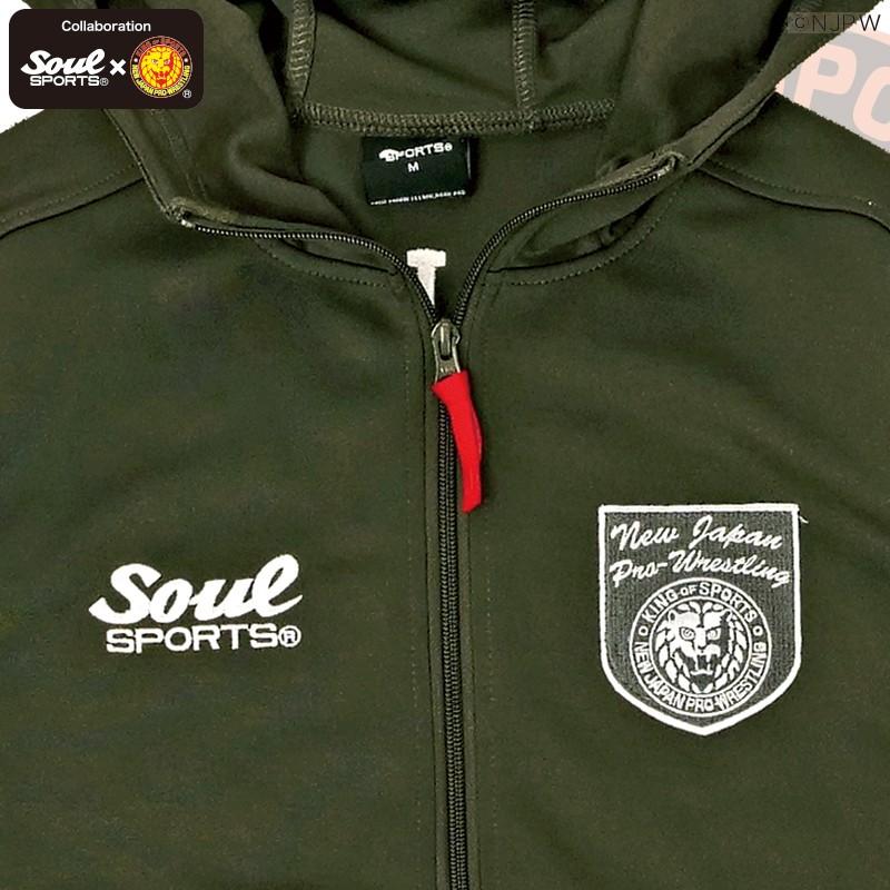 英字 アーチロゴ ワッペン付き ジップアップ パーカー ジャージ素材 新