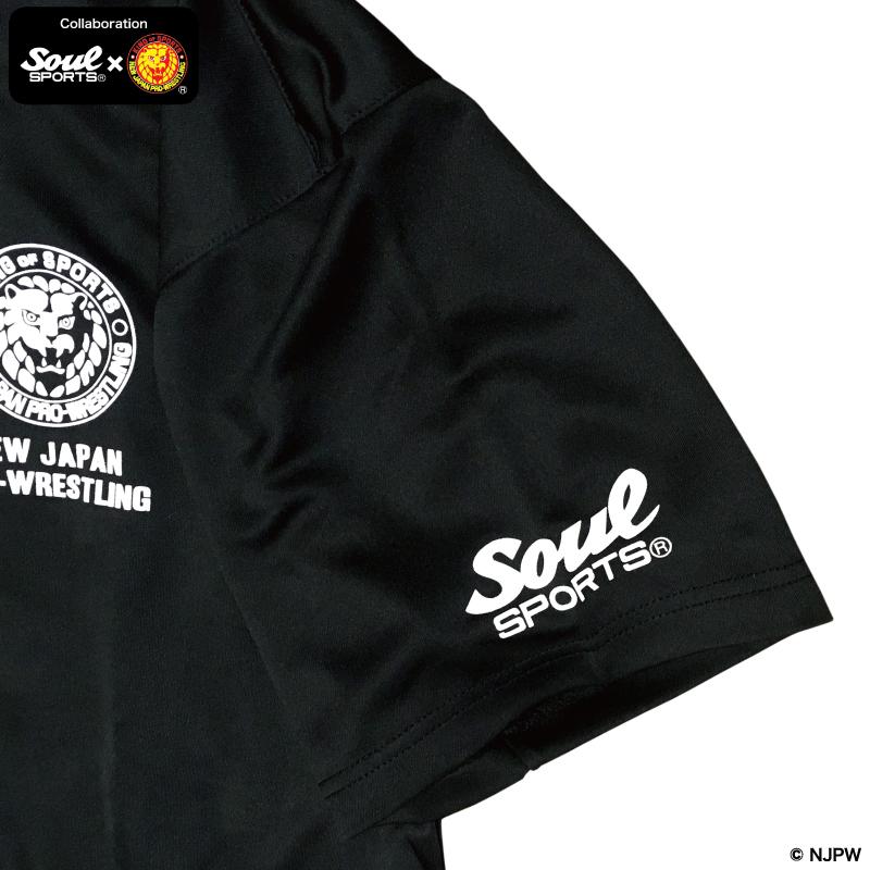 ドライ素材 吸汗速乾 半袖 ポロシャツ ボタンダウン BD衿 ライオンマーク　新日本プロレス × SOUL SPORTS コラボ ソウルスポーツ　ブラック |  | 08
