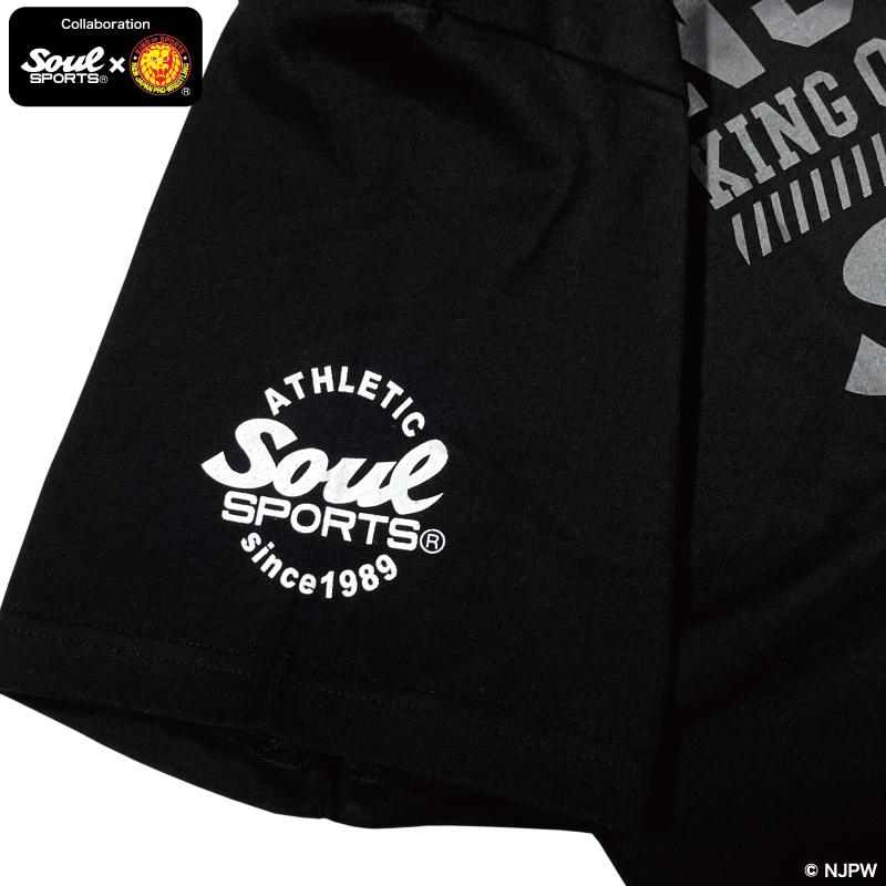 NJPW KING OF SPORTS スポーツグッズ ライオンマーク コラボロゴ NJPW 豪華 プリント 半袖 Tシャツ 綿100