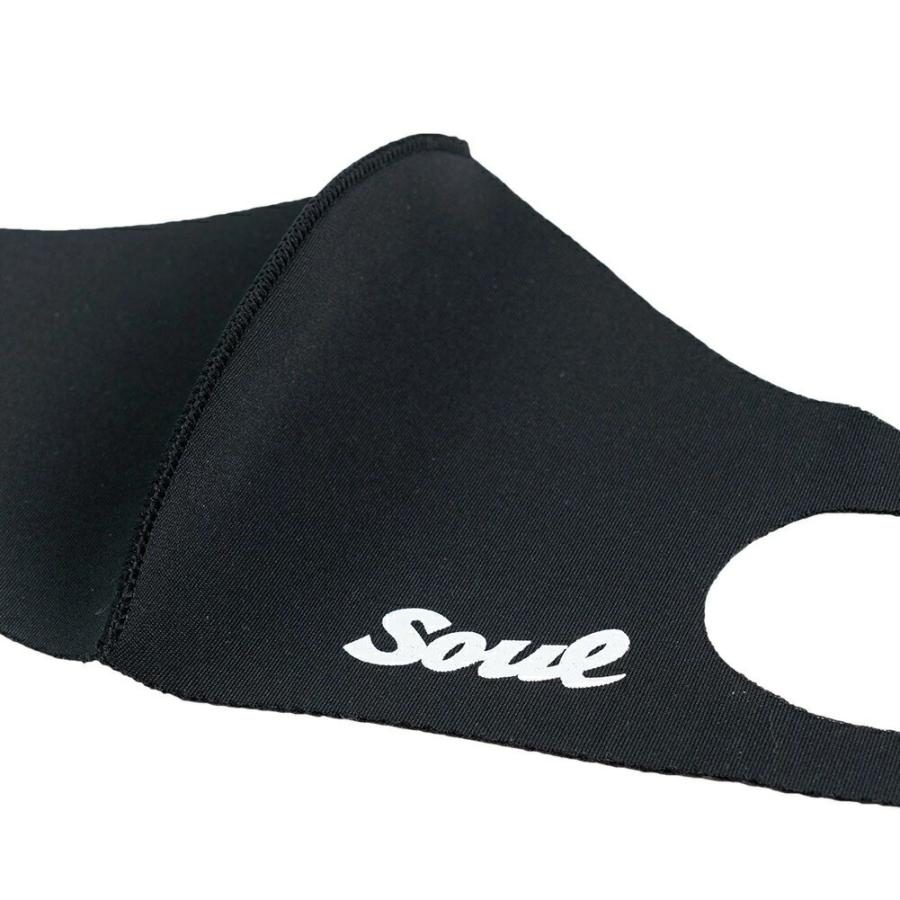 Soul 筆記体 ファッションマスク マスク ワンポイント ロゴ デザイン 接触冷感 抗ウイルス　SOUL オリジナル ソウル　黒 ブラック |  | 04