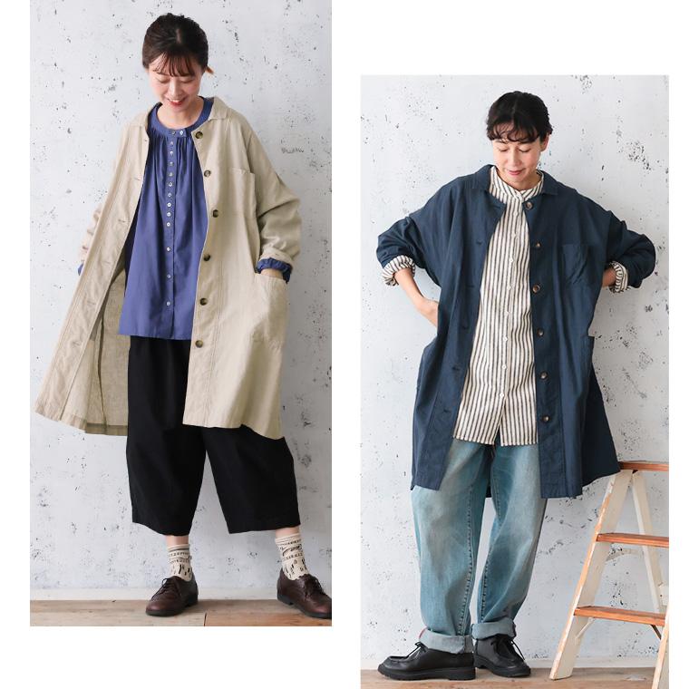 美品 ソウルベリー L 洗いざらしたリネンな羽織り　オーバーサイズ ブルー soulberry（ソウルベリー） はちみつ堂 洗いざらしたリネンな羽織り