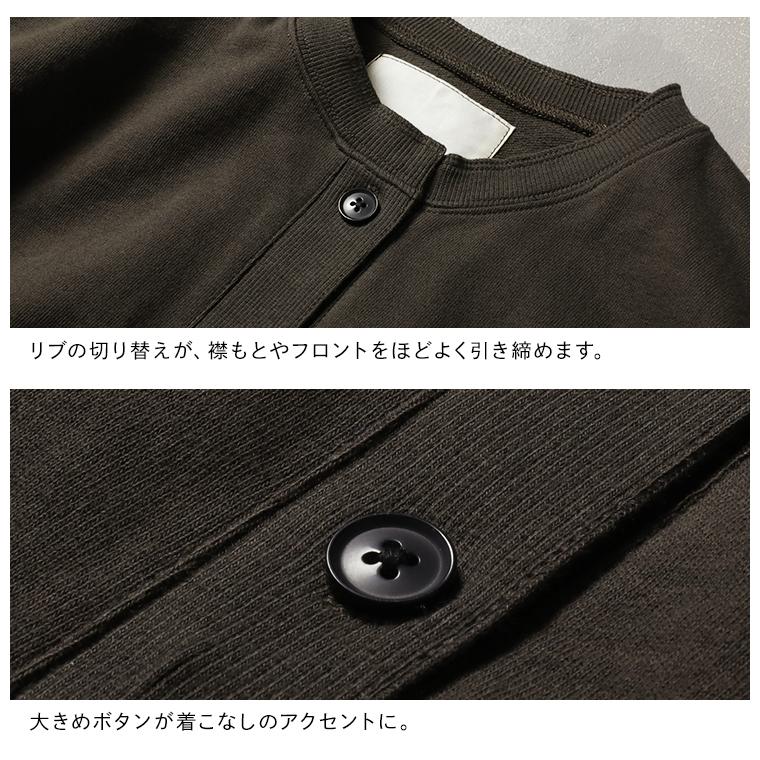 every dayな、カーディガン レディース 羽織り ライトアウター 長袖 クルーネック スウェット スエット 裏毛 トップス | soulberry | 10