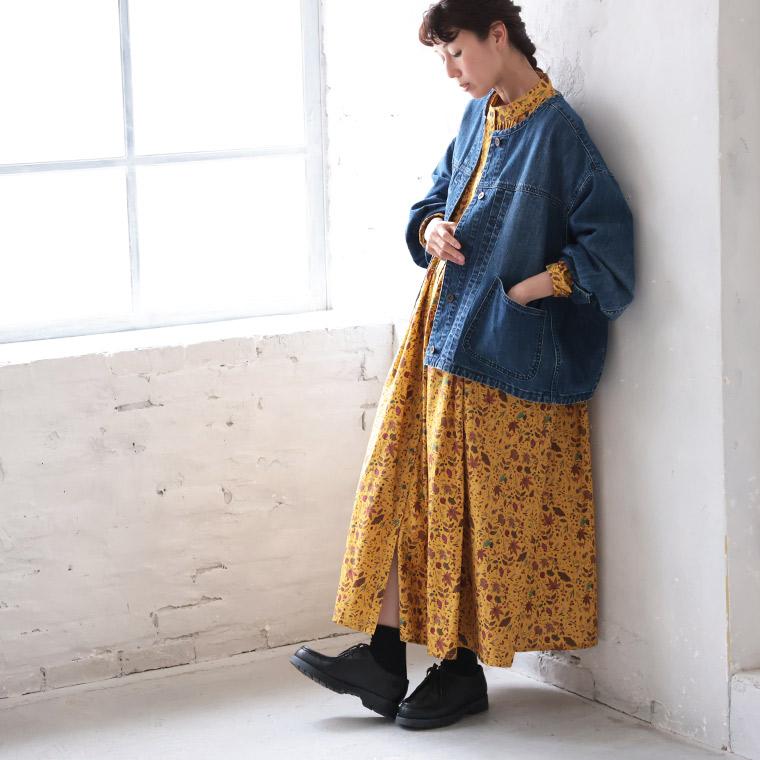 【美品】はちみつ堂 ひとなつっこい デニムジャケット ノーカラー soulberry（ソウルベリー） 《通常販売START！》はちみつ堂