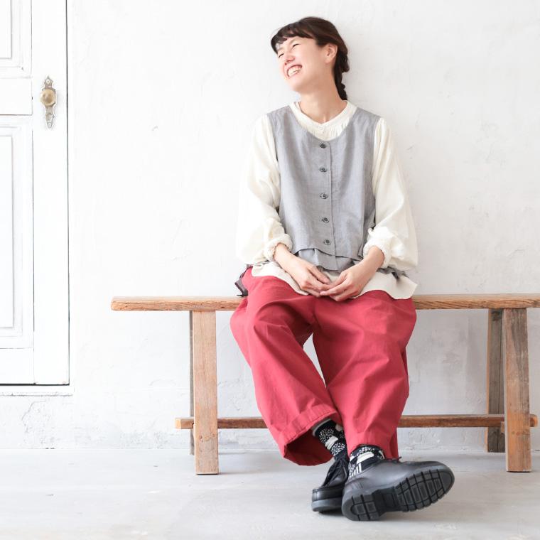 soulberryの９分丈パンツ soulberry 店長がつくった「なつめ色」の9分丈パンツ レディース