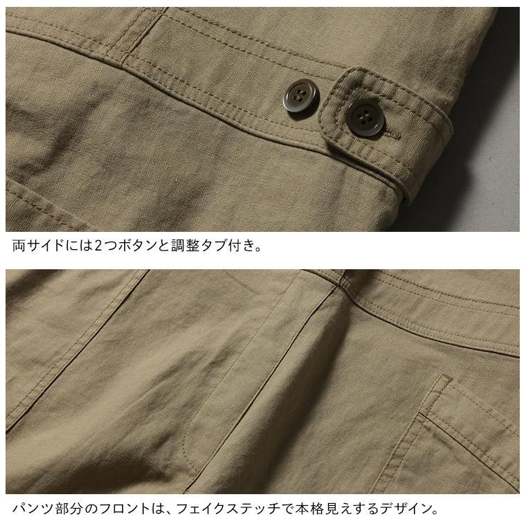 【ついに再入荷！】店長がどうしても作りたかった、ナチュかっこいいサロペット レディース オールインワン オーバーオール つなぎ ワイドパンツ ノースリーブの画像