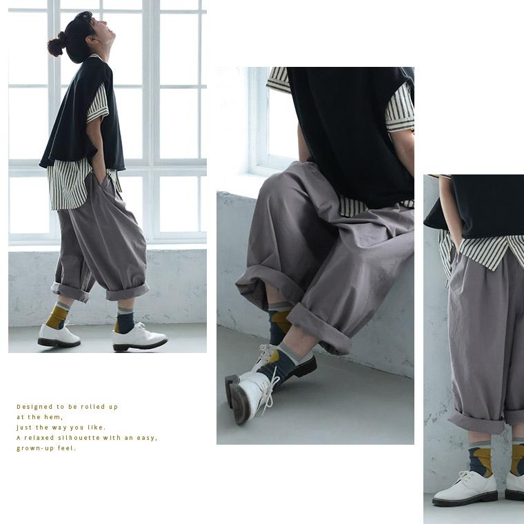 帰ってきた！店長がつくった膝小僧は出さないハーフパンツ レディース コクーンパンツ バルーンパンツ 半端丈 クロップド丈 綿 コットン ボトムス | soulberry | 07