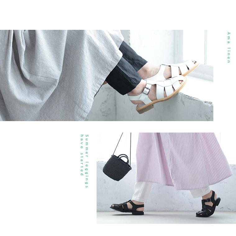 亜麻リネンのレギンス レディース ペチパンツ ペチコート テーパードパンツ スパッツ ロング 麻 ボトムスの画像