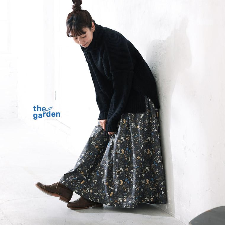 「the garden」冬に咲く庭のスカート レディース フレア Aライン ロング 小花柄 ボトムスの画像