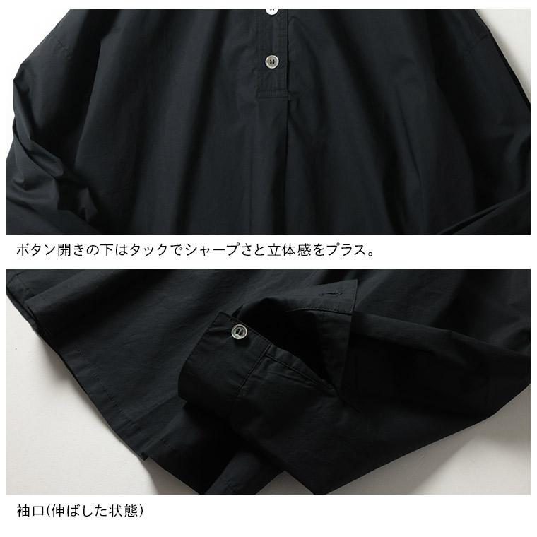未使用保管品　OLLEBOLEBLA　綿ジャージブラウス　長袖　黒 soulberry（ソウルベリー） 【ついに再入荷！】O.W.N まるい襟のプル