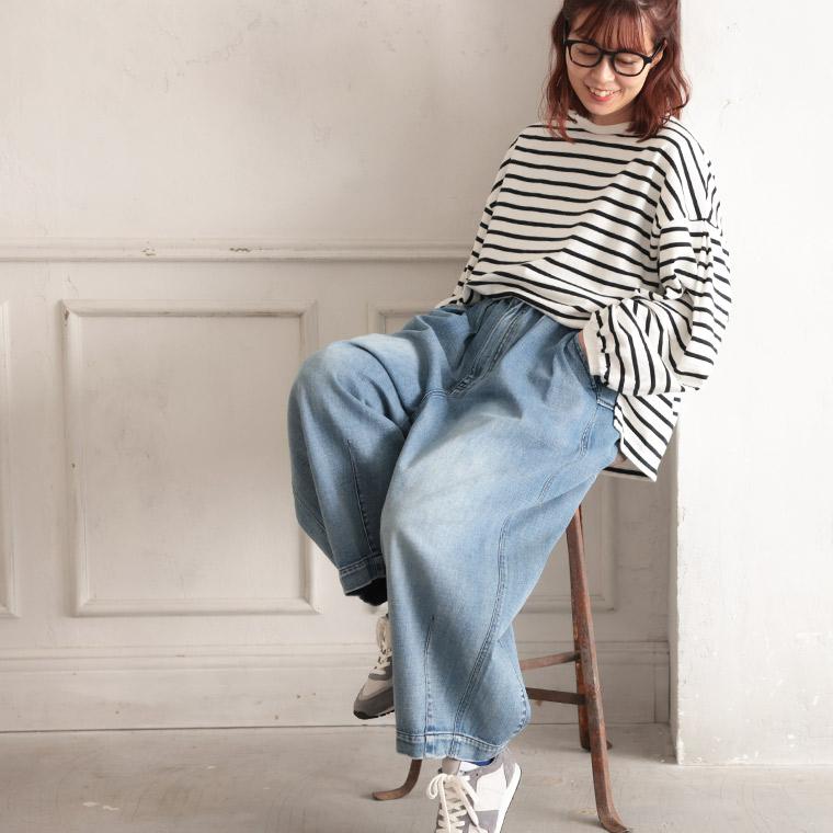 soulberry O.W.N たっぷり袖のボーダーカットソー レディース soulberry O.W.N たっぷり袖のボーダーカットソー レディース