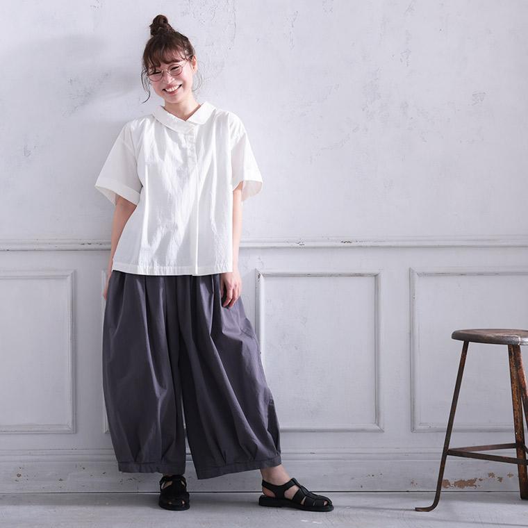 シャツ/ブラウス(半袖/袖なし) millebonheur LOVE AUDREY BLOUSE リネン シャツ ブラウス 半袖 レディース 半袖ブラウス トップス プル