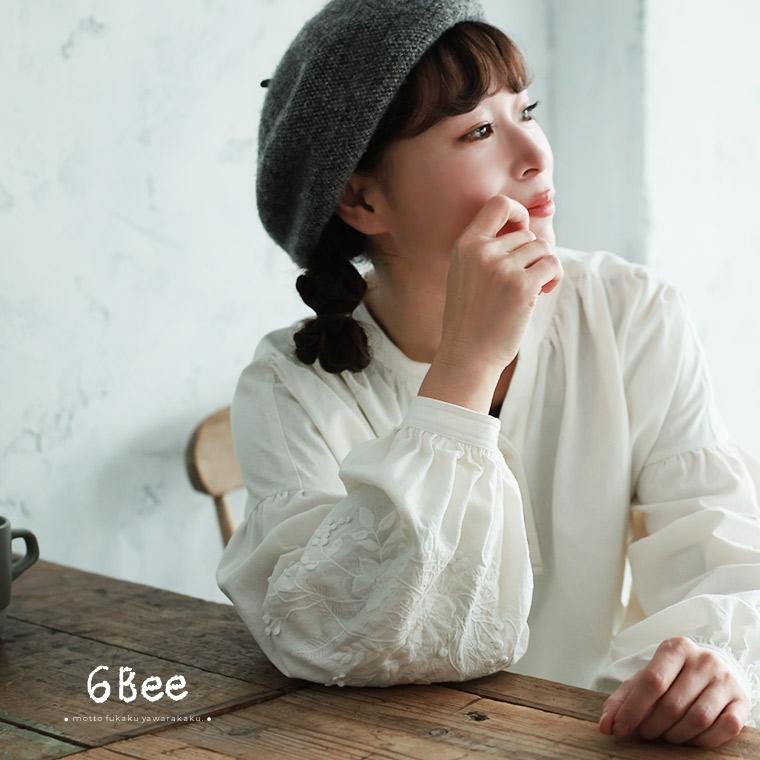 ヨリ 21AW パフュームブラウス カットソー 長袖 プルオーバー 刺繍 36 ヨリ 21AW パフュームブラウス カットソー 長袖 プルオーバー 刺繍 36
