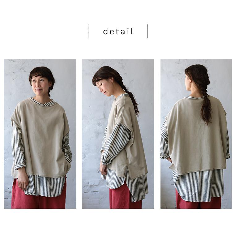 【ついに再入荷！】あたりまえベスト レディース プルオーバー ノースリーブ フレンチスリーブ 綿 コットン トップス | soulberry | 10