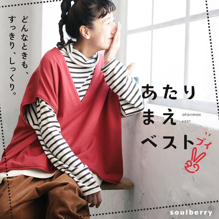 soulberry 【ついに再入荷！】Vネックのあたりまえベスト