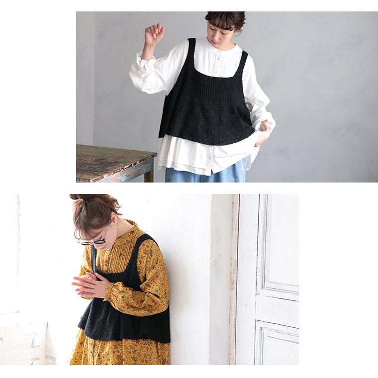 pois ポワ　ニット　ベスト soulberry ビスチェみたいなニットのベスト レディース ニット