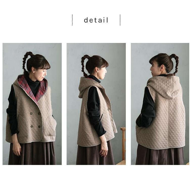 nude vintage キルト　ベスト キルティングステッチベスト - ブラウン | ZARA Japan / 日本