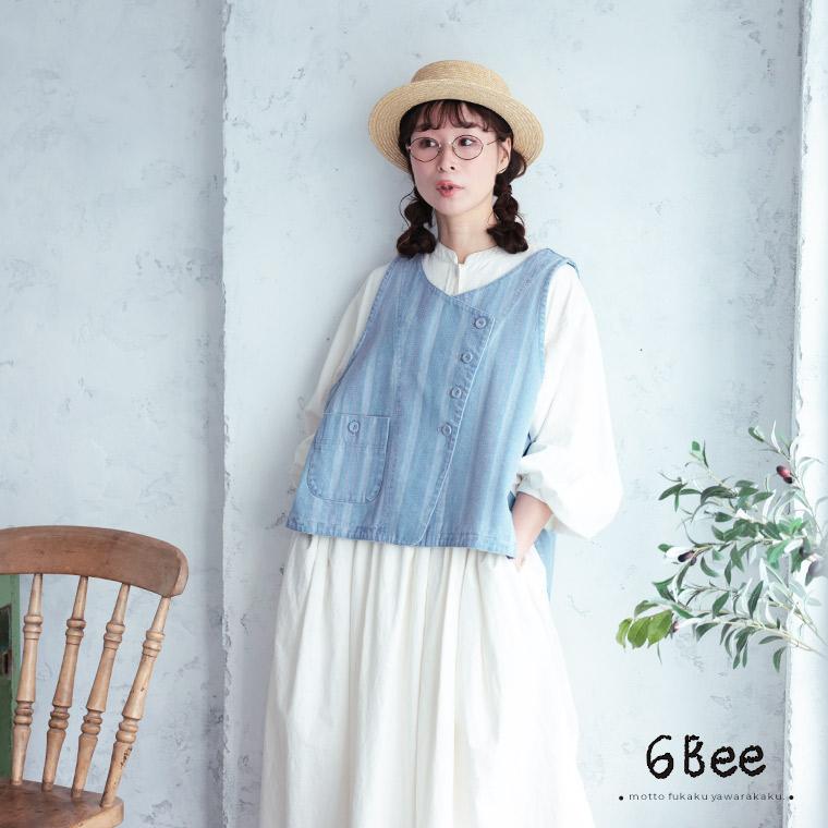 soulberry（ソウルベリー） 6Bee あわ織りのベスト レディース