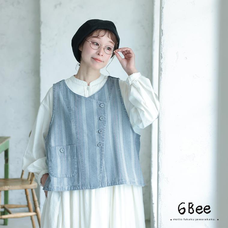 soulberry（ソウルベリー） 6Bee あわ織りのベスト レディース