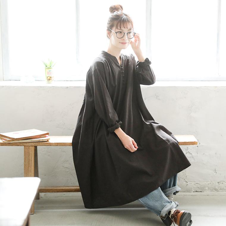 soulberry はちみつ堂 コットンリネンな、風合いワンピース