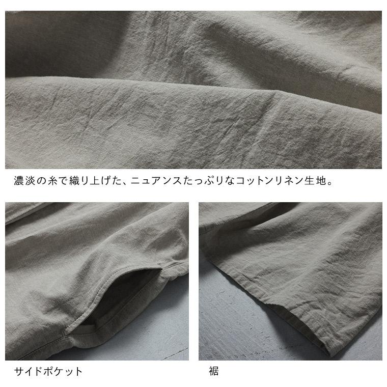 【ついに再入荷！】O.W.N 袖あり！なノースリのちょこっと配色のワンピース レディース ロング フレア Aライン 半袖 フレンチスリーブ 麻混 リネン混の画像