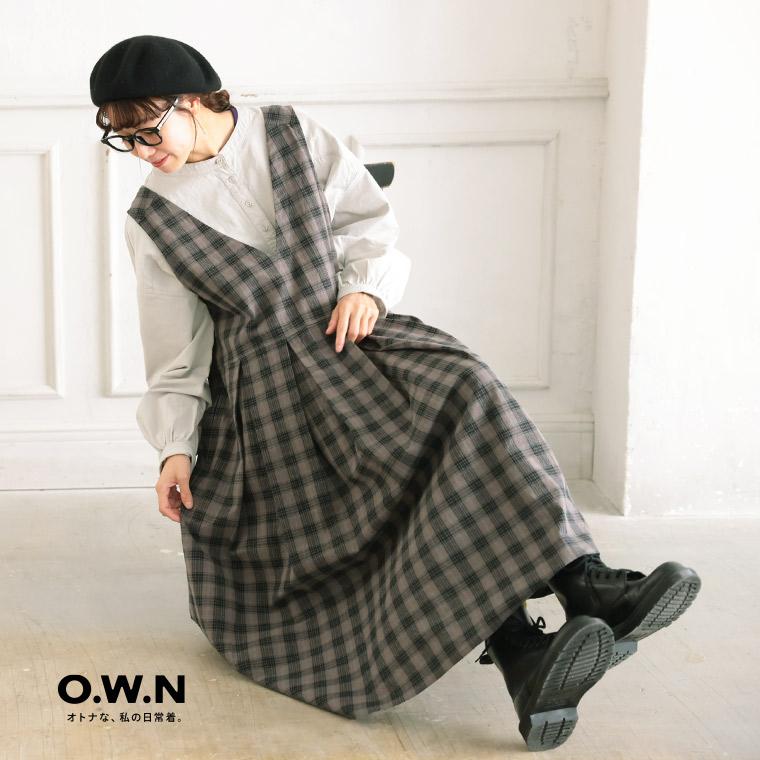 soulberry（ソウルベリー） O.W.N モノトーンなチェックのジャンスカ