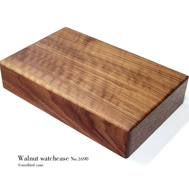 時計ケース No 1690 ブラックウォールナット無垢材top木 内装 フランス産特級ラム 黒 レザー仕上げ フィーデンワックス付属 1690 Soulbird Yahoo 店 通販 Yahoo ショッピング