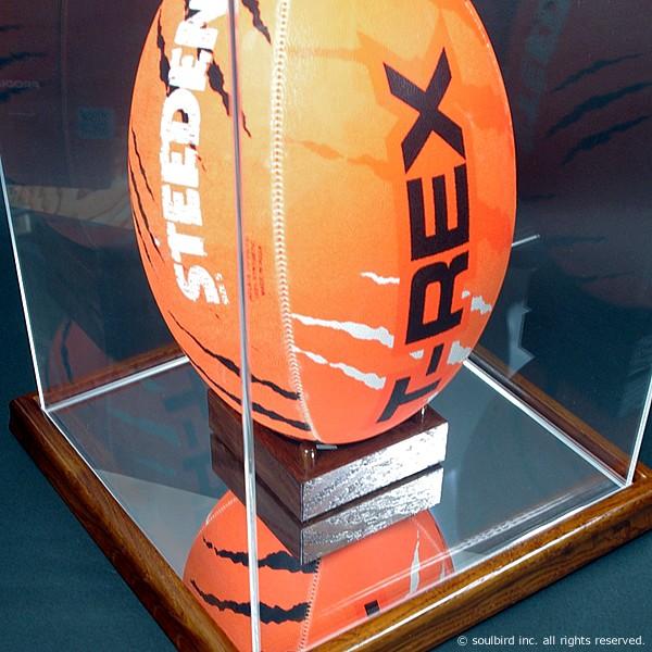 ラグビーボール展示用ケース・木製/UVカット・縦置き : soulbird-Yahoo