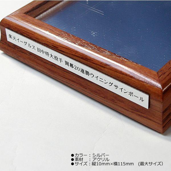 ソフトボールコレクションケース・木製/UVカット＋記念プレート（文字