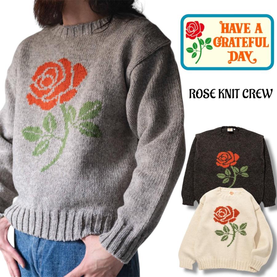 Have a grateful day 人気完売品 ウール セーター ローズ HAVE A