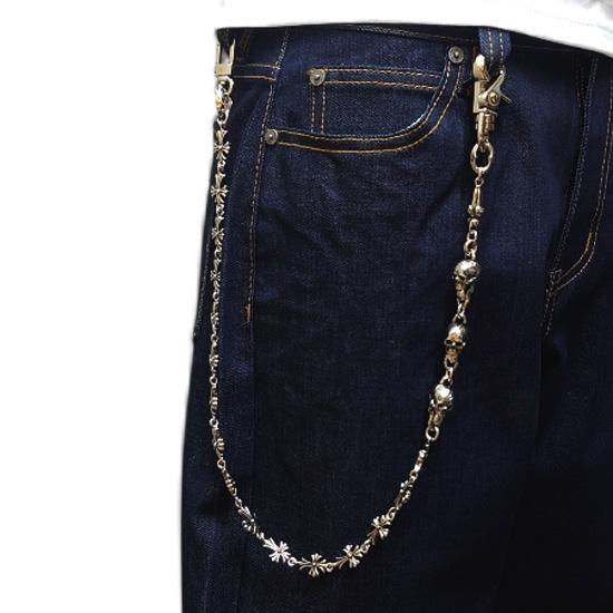 raise8 apparel ADVANCE アドバンス ウォレットチェーン SKULL SILVER