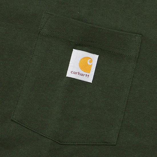 CARHARTT カーハート K87 ポケット半袖Ｔシャツ ポケT WORKWEAR POCKET S/S TEE ストリート ワーク シンプル 定番 ロゴ ビッグシルエット オリーブ系 S M L XL｜soulstyle｜03