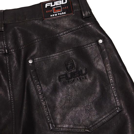 FUBU（フブ） フーブ フェイクレザー バギーパンツ FAUX LEATHER BUGGY