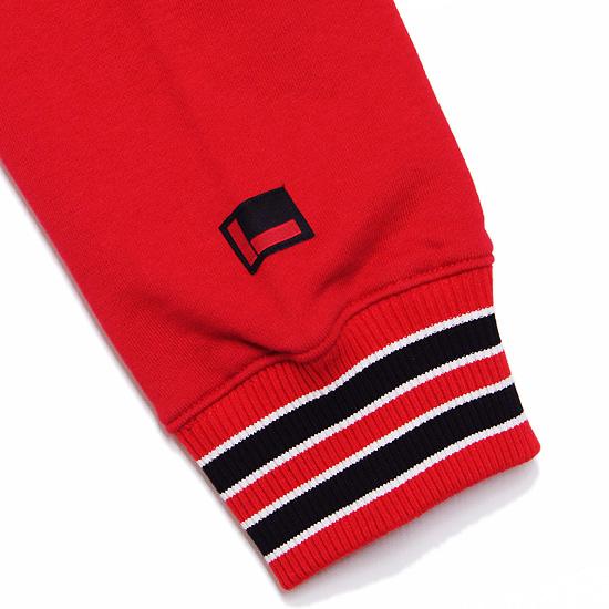 FUBU パーカー レッド FUBU フブ プルオーバーフーディ パーカー LOGO HOODIE