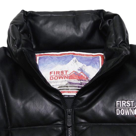 FIRST DOWN（ファーストダウン） レザー バブル ダウンジャケット