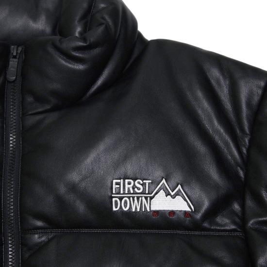 FIRST DOWN（ファーストダウン） レザー バブル ダウンジャケット