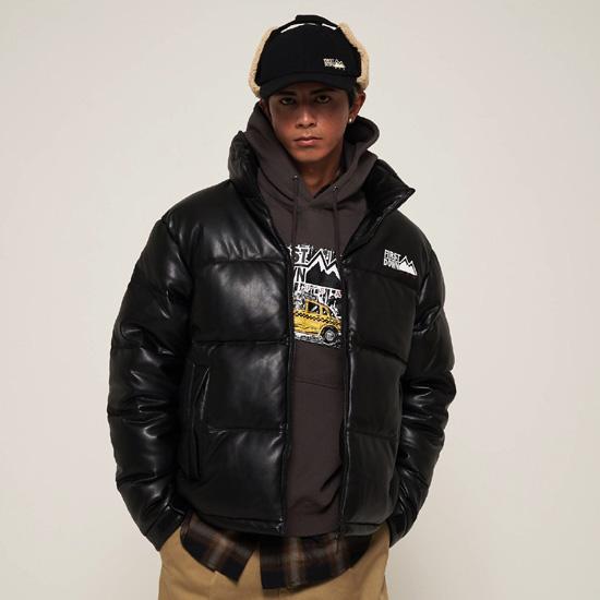 FIRST DOWN（ファーストダウン） レザー バブル ダウンジャケット