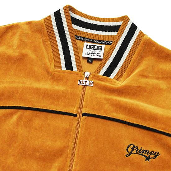 GRIMEY グライミー ベロア トラックジャケット MADRID VELVET TRACK JACKET ストリート ワイドシルエット ロゴ ...