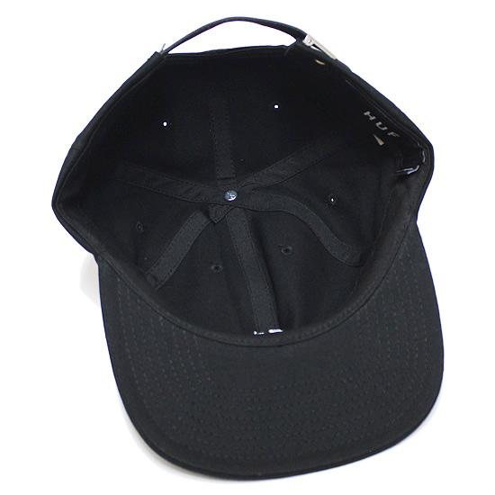 HUF ハフ キャップ 帽子 CLASSIC H 6 PANEL CAP ストリート スケート フラットバイザー Hロゴ 刺繍 ブラック 黒｜soulstyle｜03
