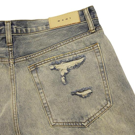 mnml（ミニマル） バギーデニムパンツ ULTRA BAGGY DISTRESSED DENIM