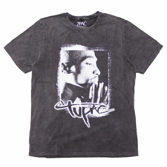 TUPAC 2パック 2PAC 半袖Tシャツ ラップT SPRAY PHOTO STONEWASH S/S 