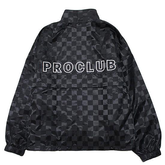 PRO CLUB プロクラブ ハーフジップジャケット SATIN CHECKERED