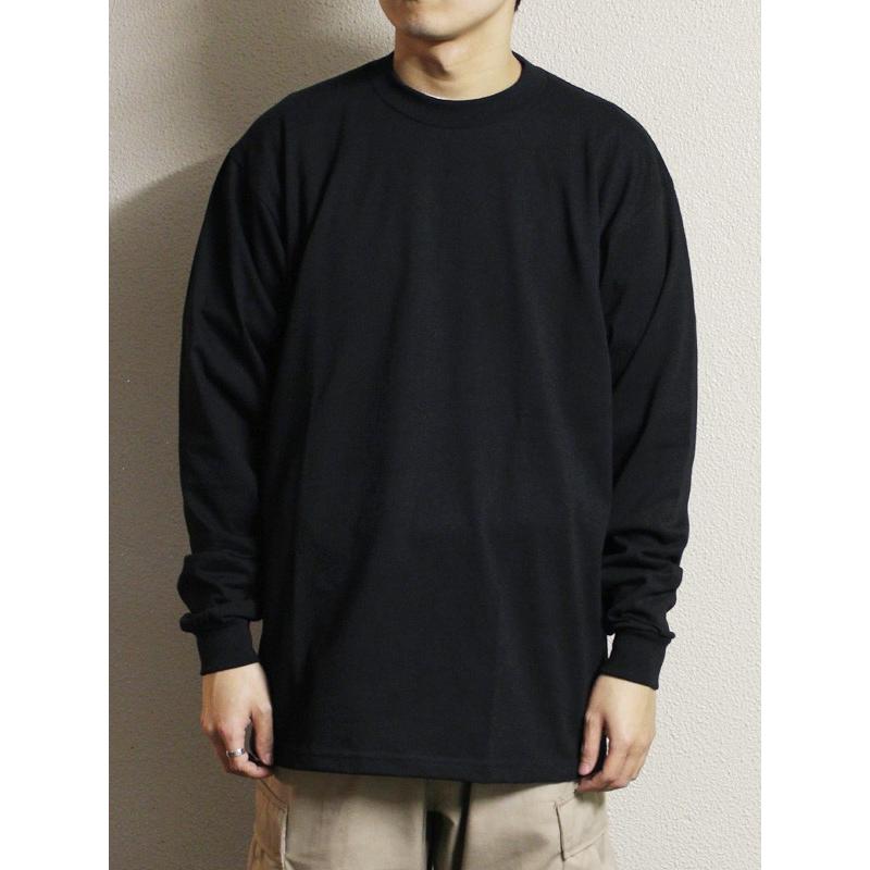 PRO CLUB プロクラブ ヘビーウェイト長袖Ｔシャツ ロンT HEAVYWEIGHT L/S TEE メンズ ストリート ヒップホップ 定番 114 無地 ブラック 黒 M L XL XXL｜soulstyle｜04