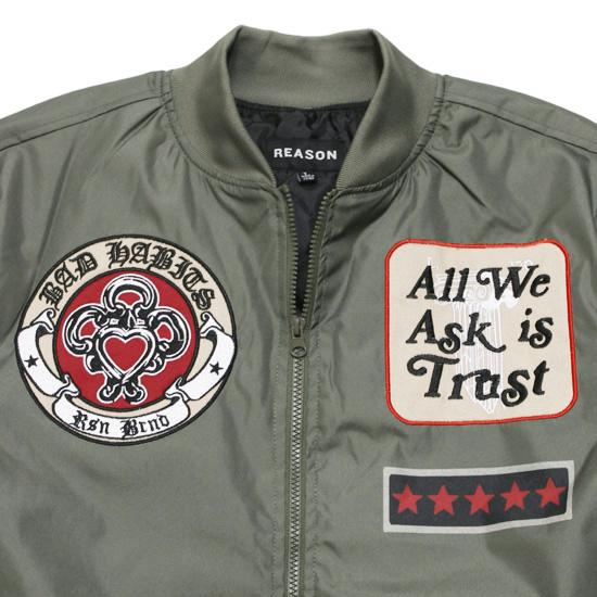 REASON リーズン ジャケット TRUST BOMBER JACKET ストリート