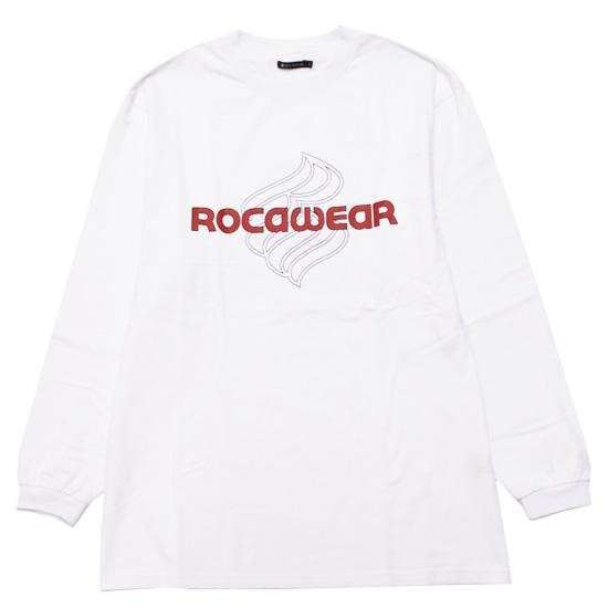 ROCAWEAR ロカウェア 長袖Tシャツ ロンT FADED LOGO PRINT L/S TEE 