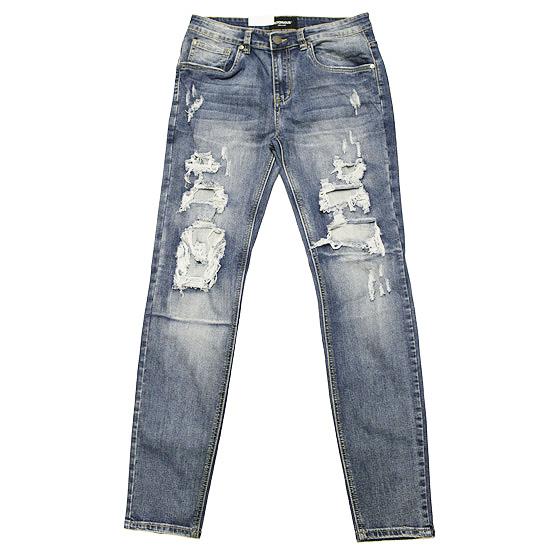 VICTORIOUS LA ヴィクトリアス ダメージデニムパンツ RIP&REPAIR DENIM 