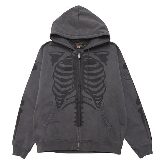 VANSON（バンソン） ジップアップフーディー ジップフード BONE ZIPUP